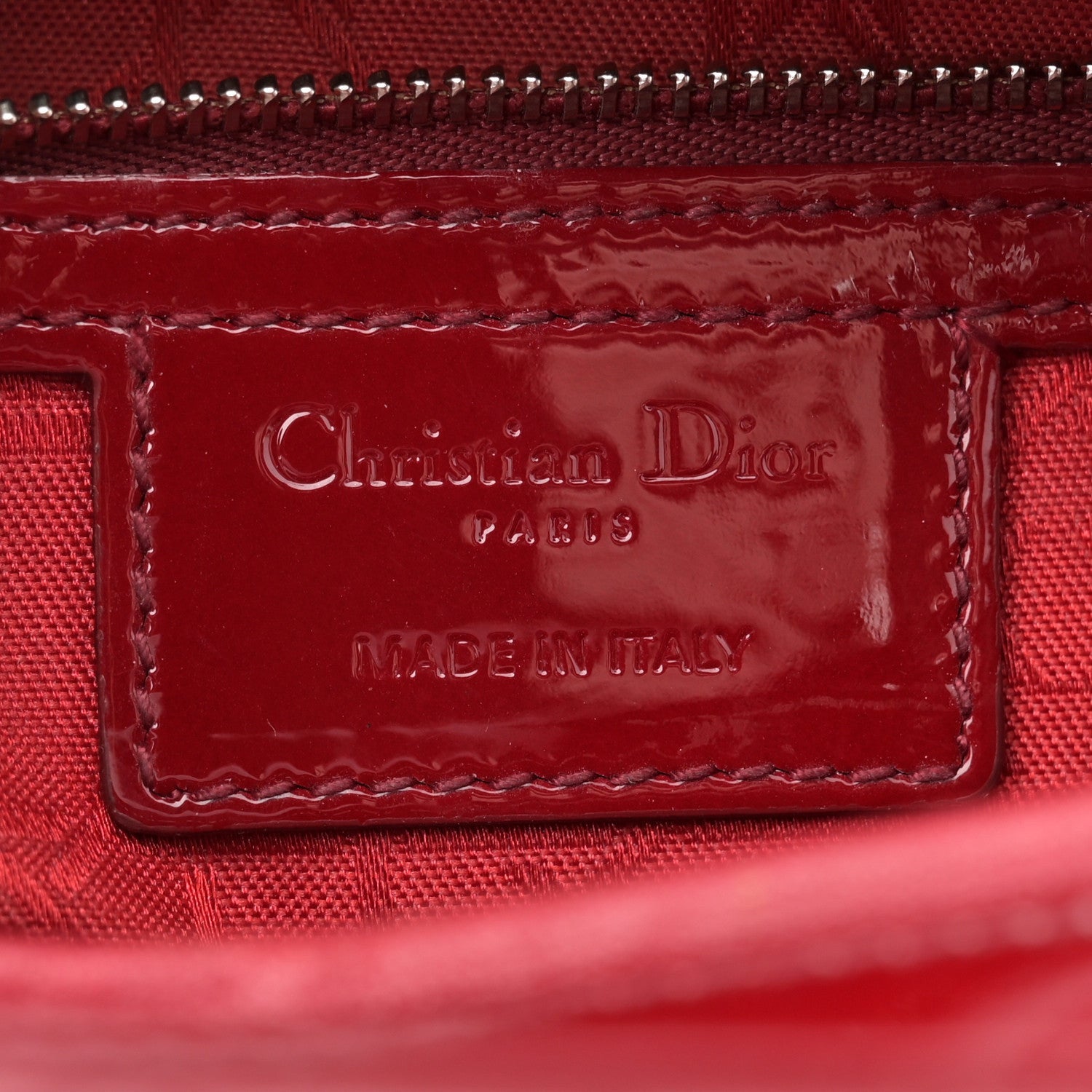 Christian Dior Patent Cannage Large Lady Dior Red 6 of 7