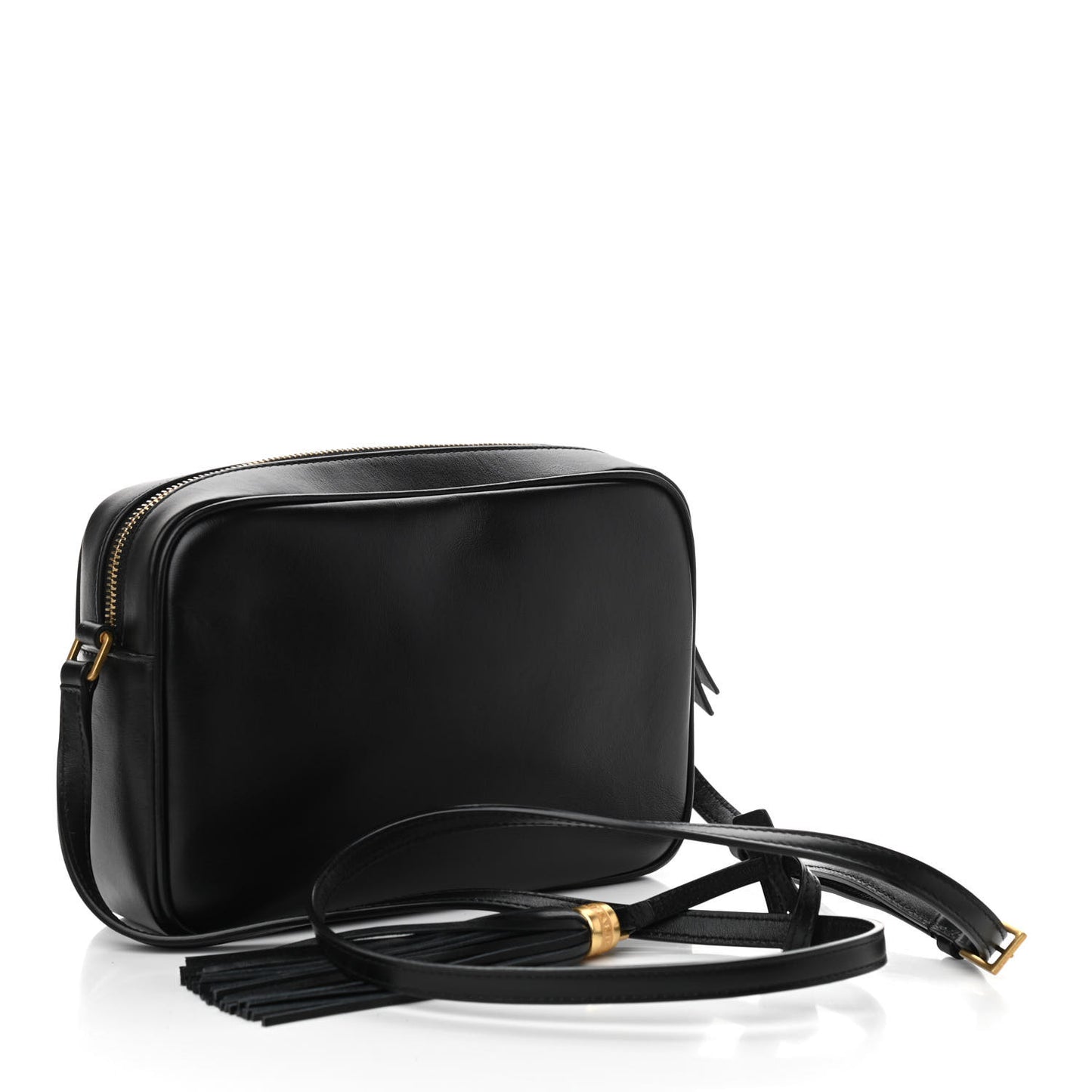 Calfskin Leopard Print Monogram Lou Camera Bag Black