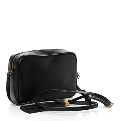 Saint Laurent Calfskin Leopard Print Monogram Lou Camera Bag Black 3 of 14