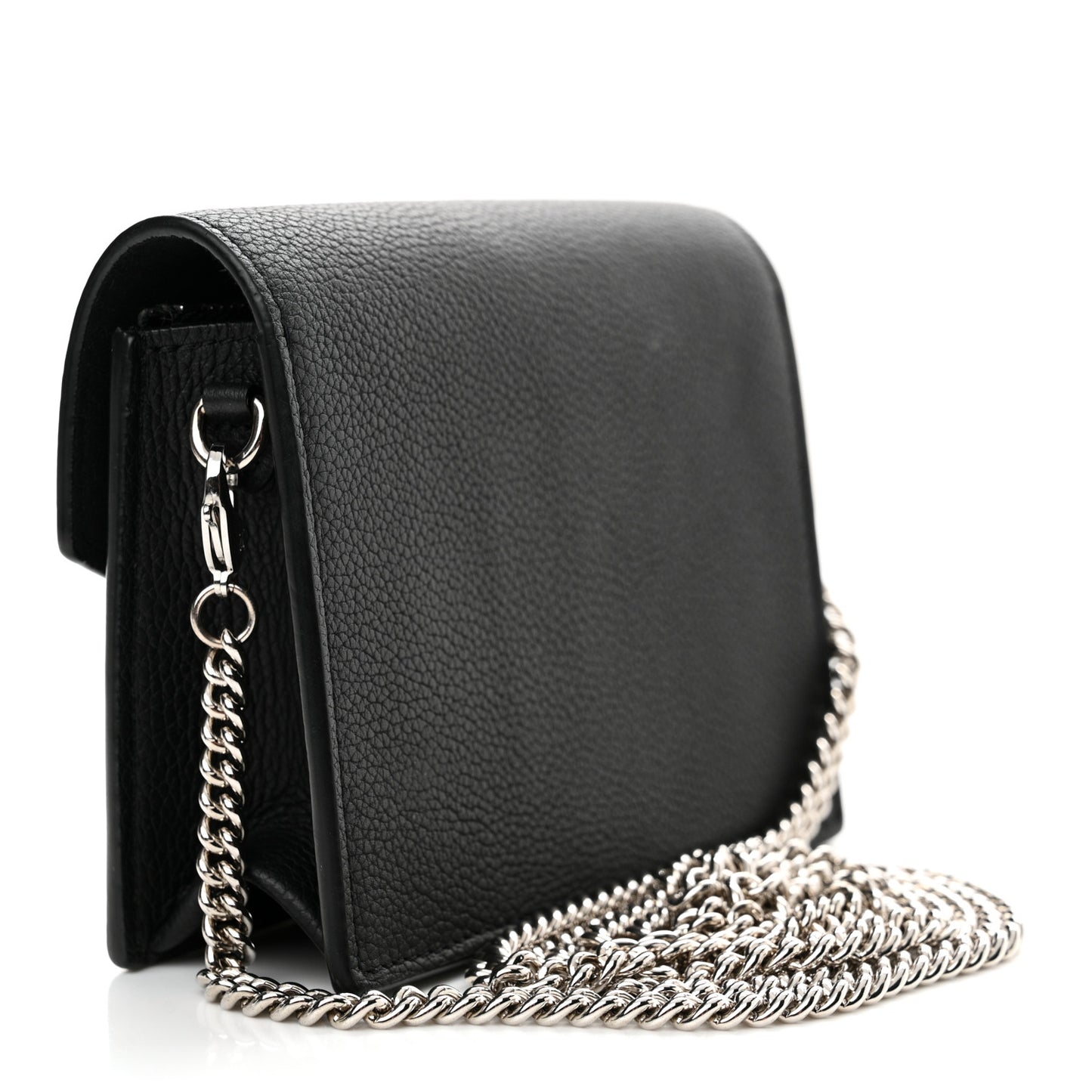 Soft Calfskin Mini My Lockme Chain Pochette Black
