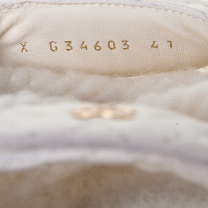 Chanel Cord Lambskin Quilted Logo Mules 41 White 10 of 11