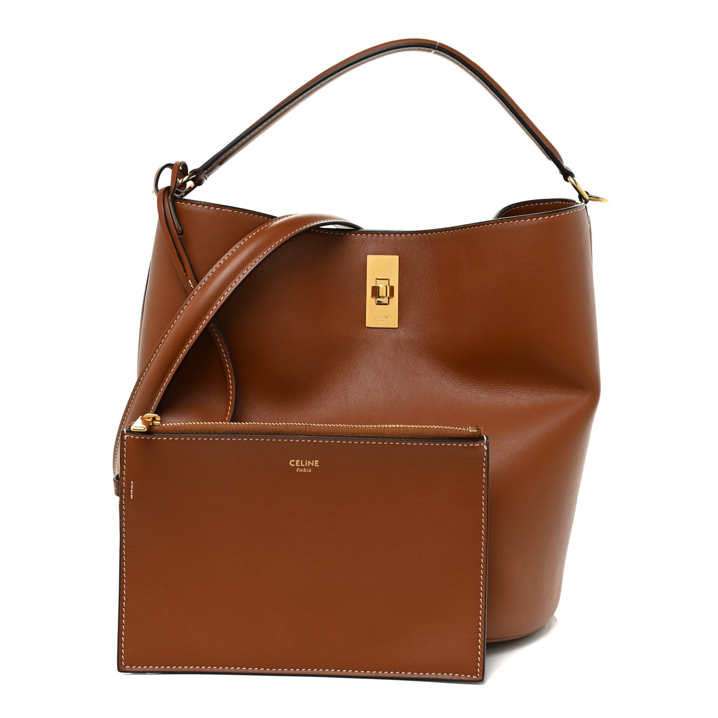 Smooth Calfskin Bucket 16 Bag Tan