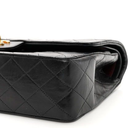 Chanel Lambskin Quilted Medium Double Flap Black 9 of 9