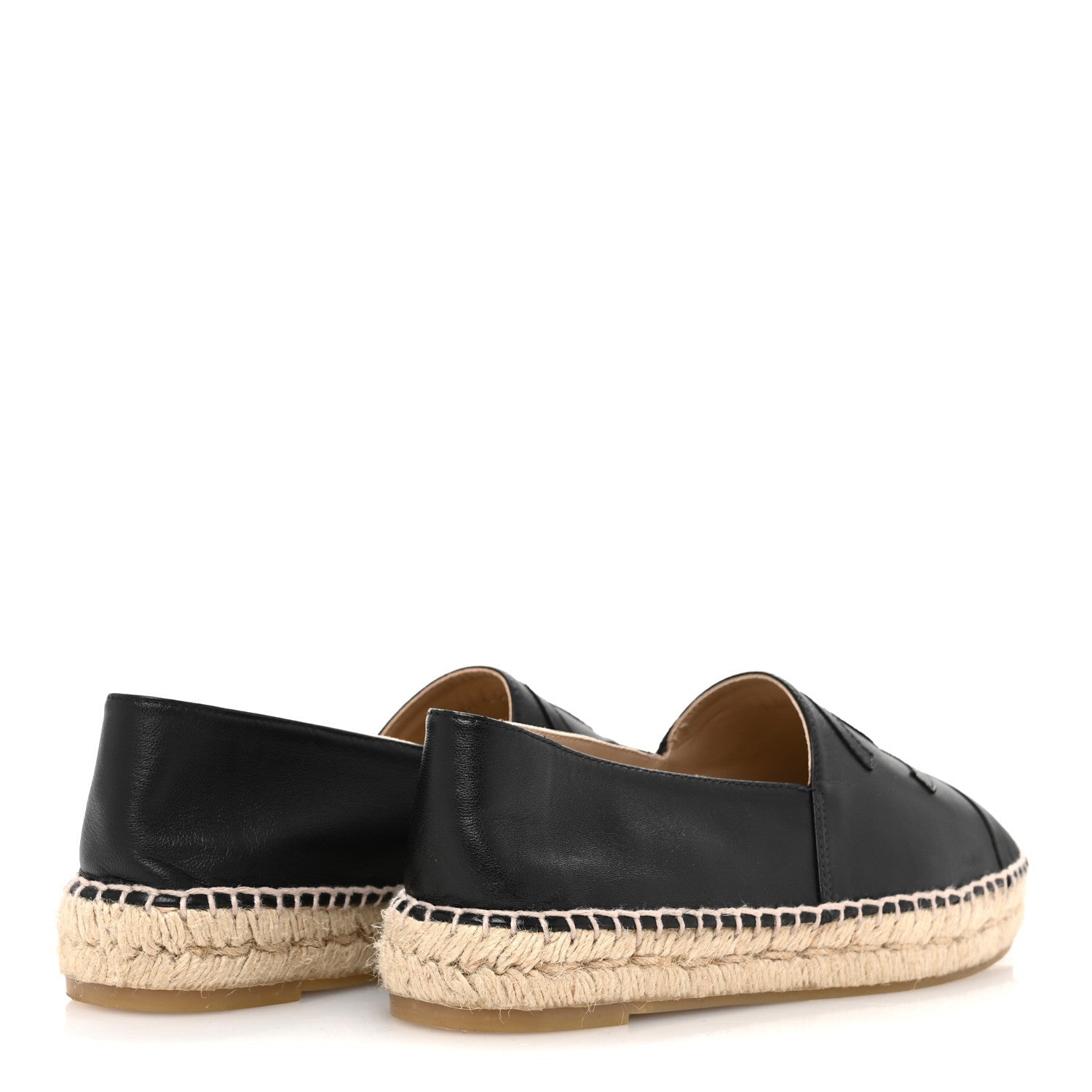 Chanel Lambskin CC Espadrilles 38 Black 5 of 7
