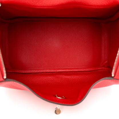 Hermes Taurillon Clemence Lindy 26 Rouge Casaque 5 of 10