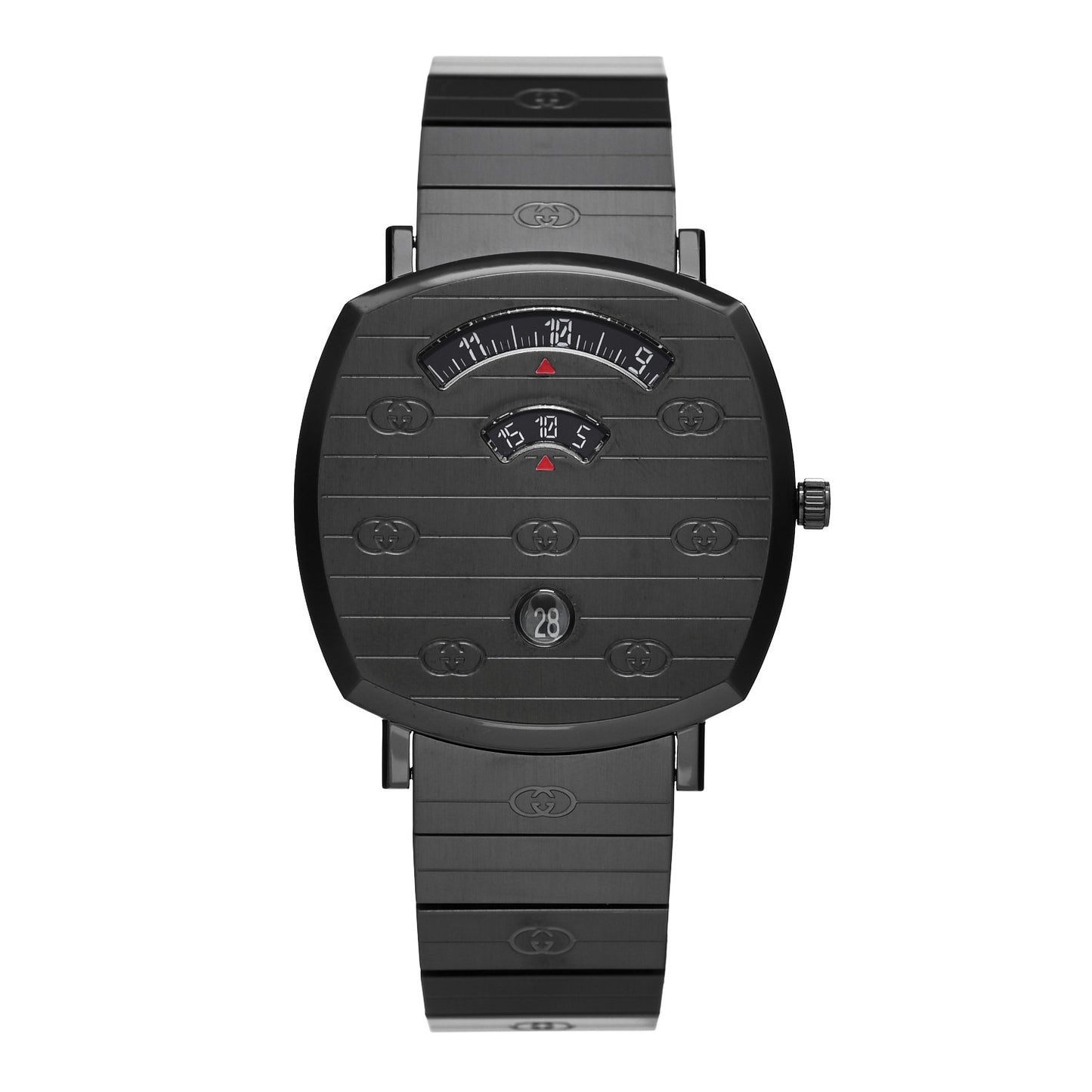 PVD Stainless Steel 38mm Grip Quartz Watch Black