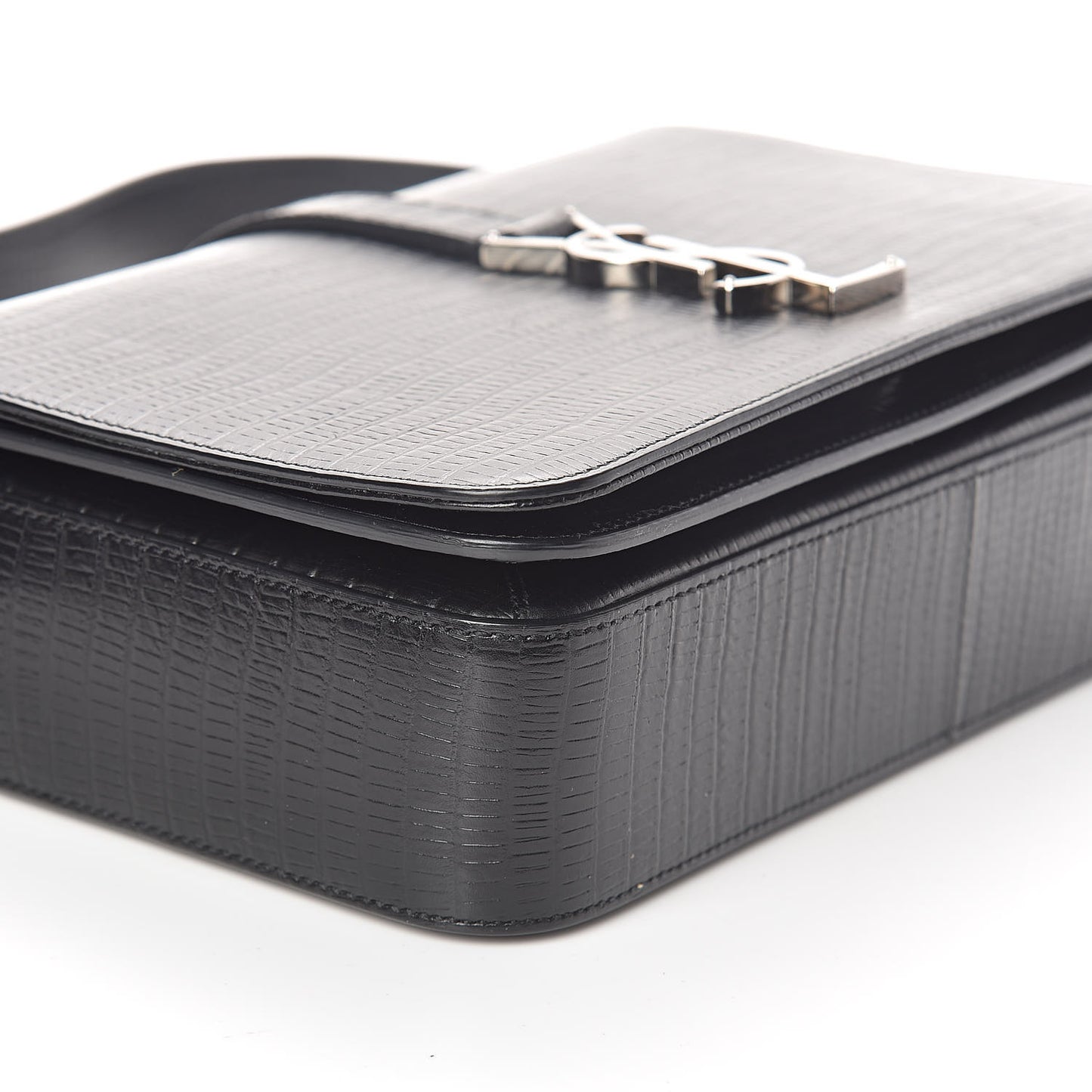 Lizard Calfskin Embossed Classic Medium Monogram Universite Bag Black