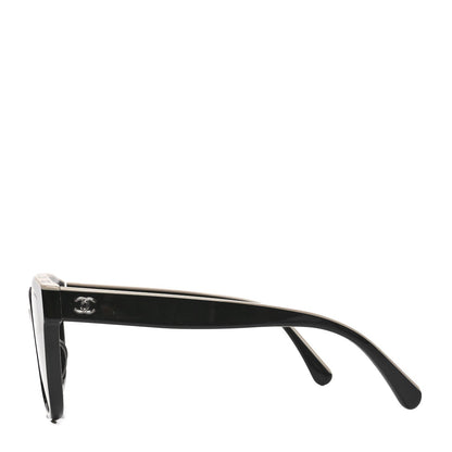 Chanel Acetate CC Butterfly Sunglasses 5414-A Black Beige 3 of 7