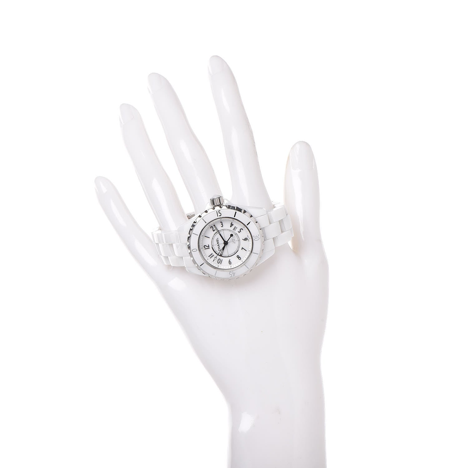 Chanel Stainless Steel Ceramic 33mm J12 Quartz Watch White 2 of 6