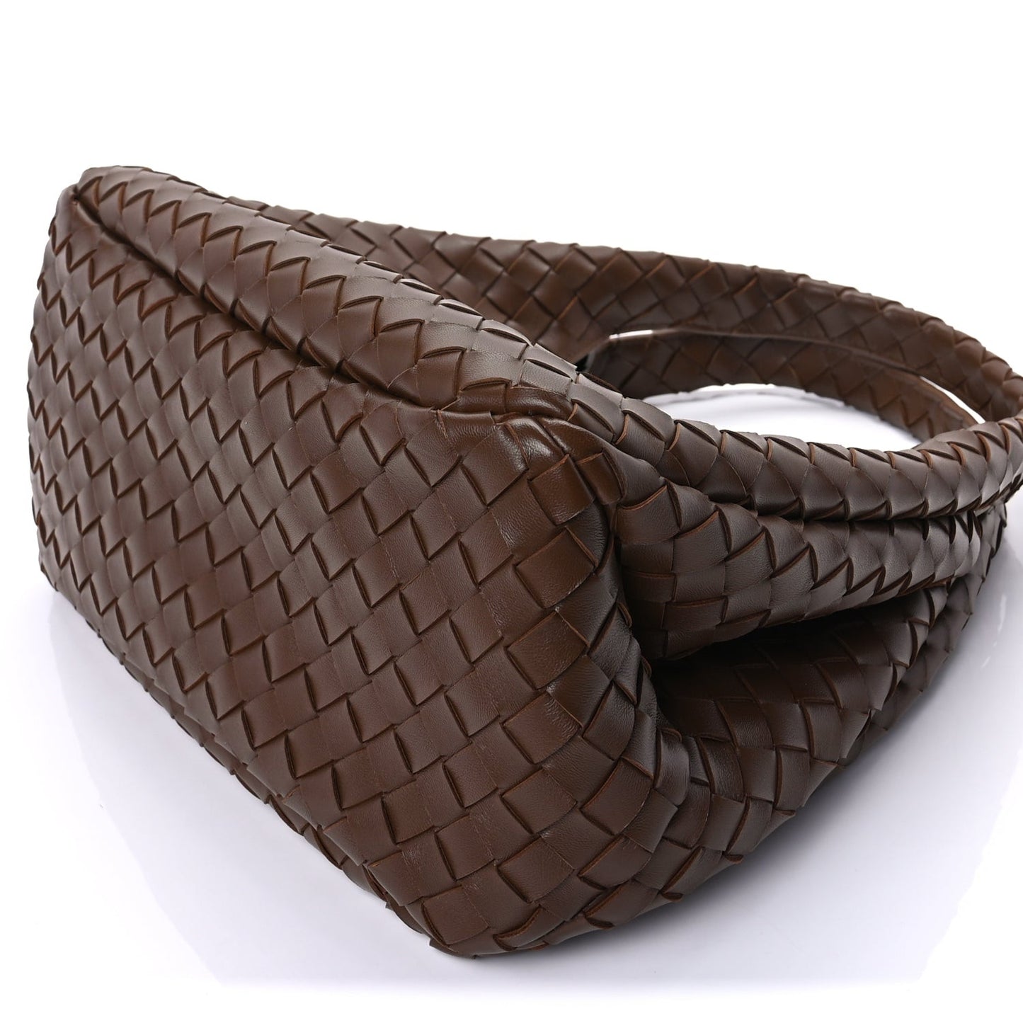 Intrecciato Medium Campana Shoulder Bag  Tannin