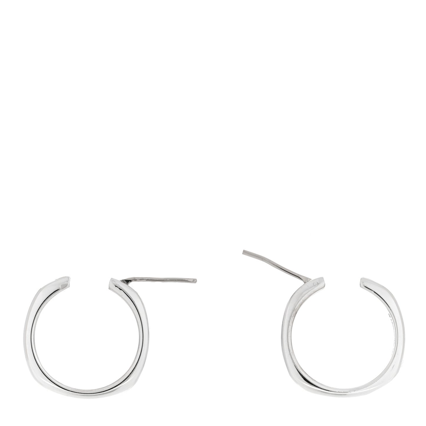 Sterling Silver Square Cushion Hoop Earrings
