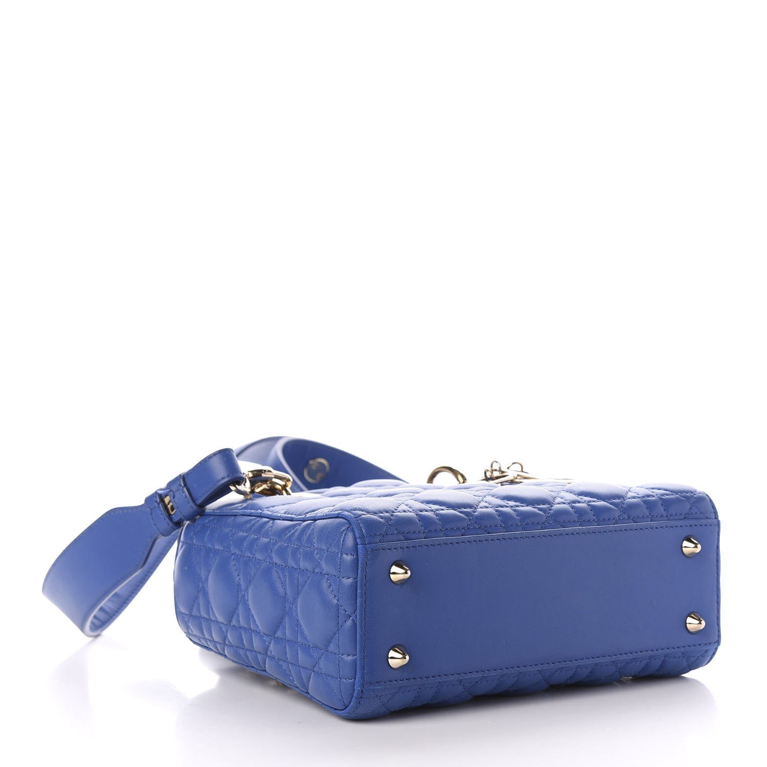 Christian Dior Lambskin Cannage Small My ABCDior Lady Dior Blue 3 of 10