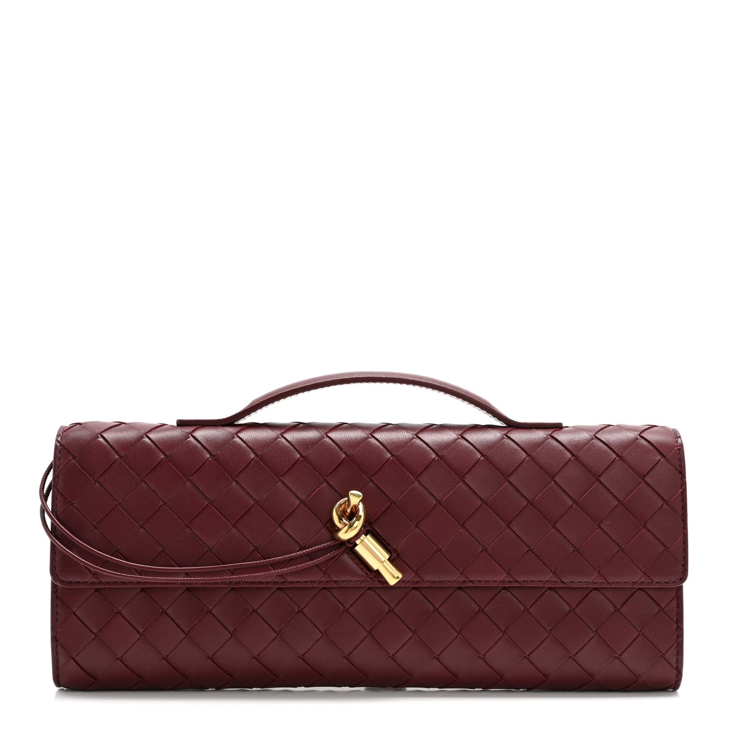 Nappa Intrecciato Long Andiamo Top Handle Clutch Barolo