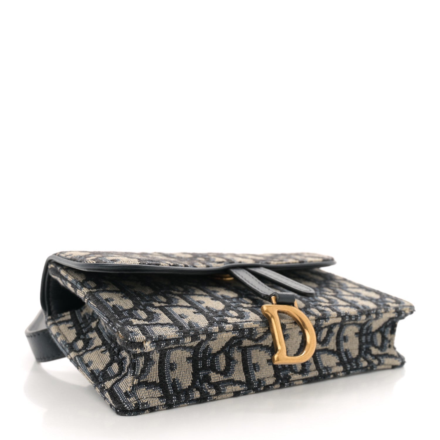 Christian Dior CHRISTIAN DIOR Oblique Saddle Belt Bag Blue 4 of 7