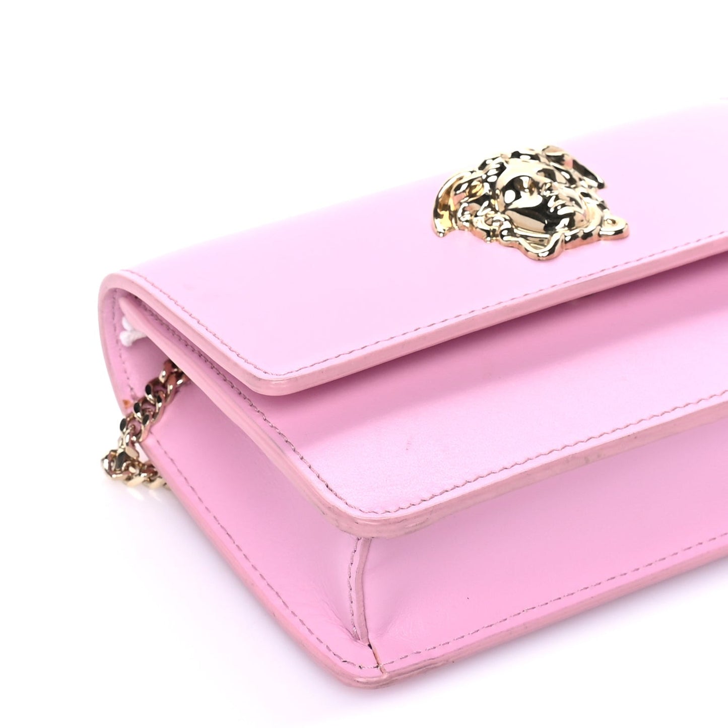 Smooth Calfskin Palazzo Chain Evening Bag Pink