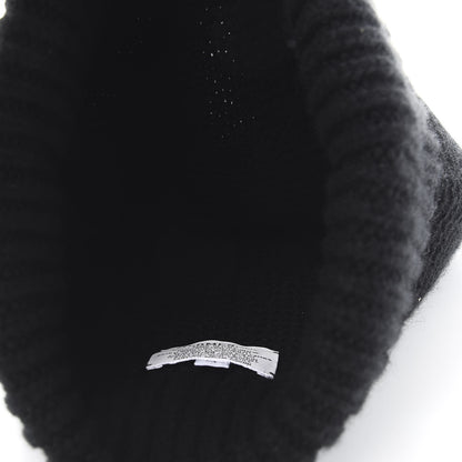 Hermes Cashmere Knit Boston Beanie Hat M Black 4 of 5