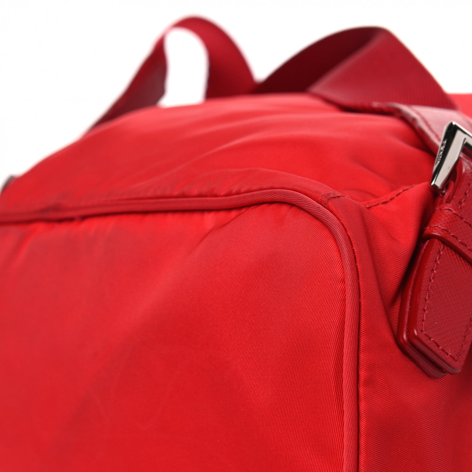 Prada Tessuto Nylon Saffiano Vela Medium Backpack Rosso 5 of 7