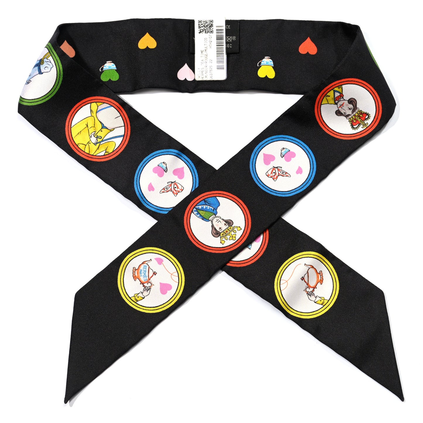 Silk Tea Time Twilly Black Rouge Multicolor