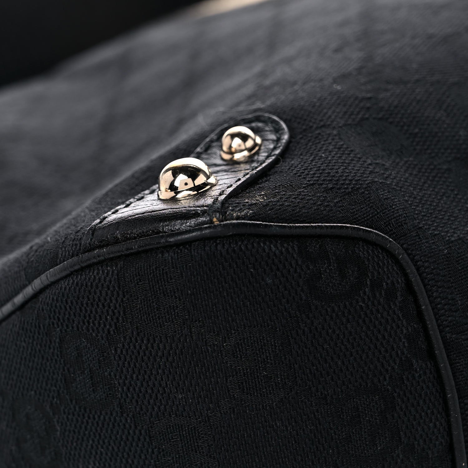 Gucci Monogram Horsebit Web Flap Bag Black Beige 10 of 14