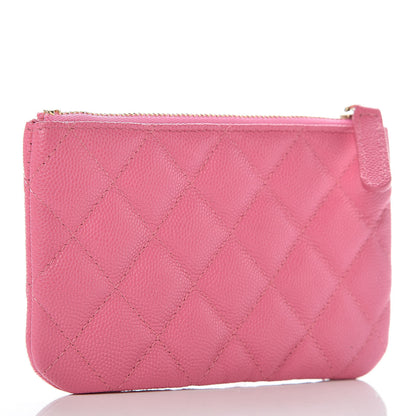 Chanel Caviar Quilted Small Cosmetic Case Pink 3 of 8