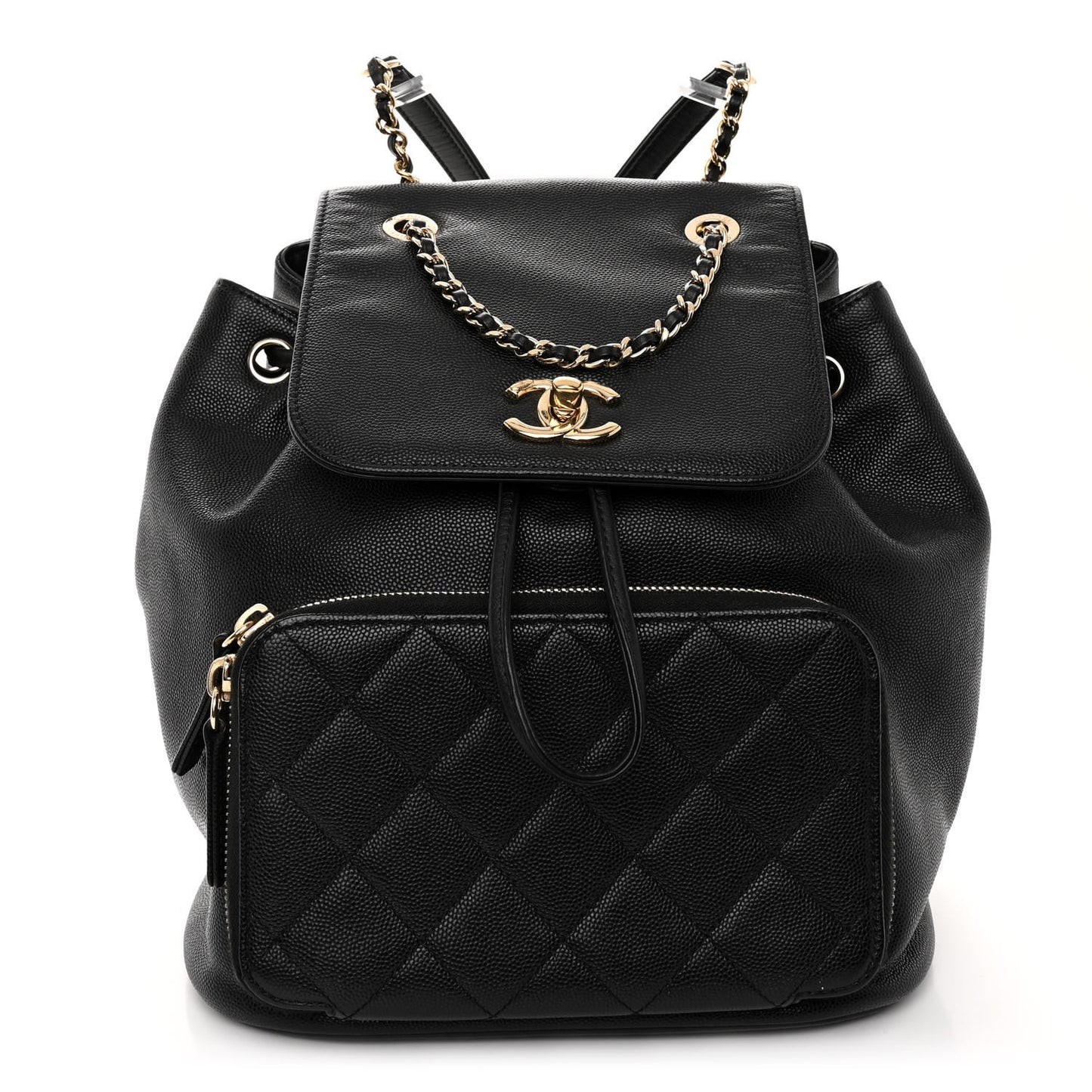 Caviar Quilted Business Affinity Backpack Black