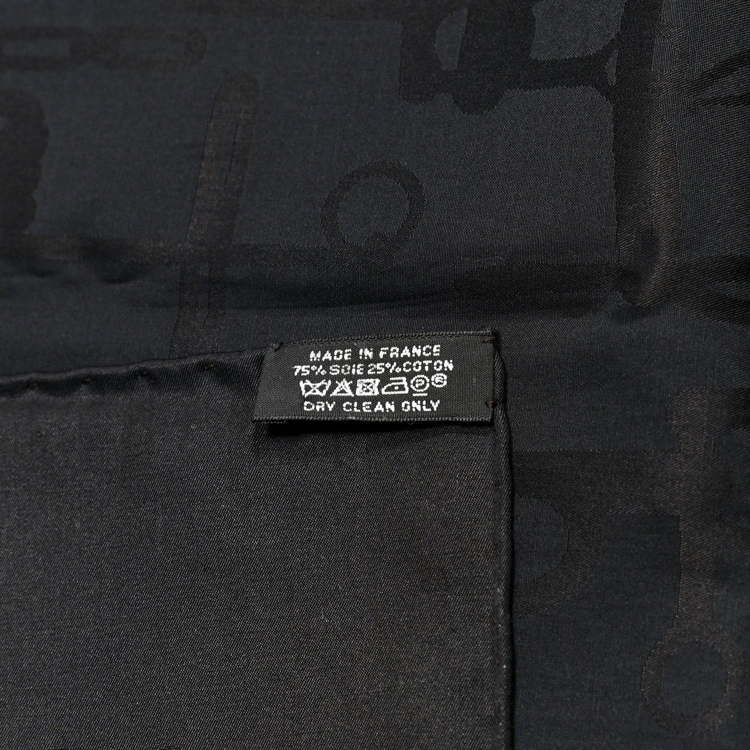 Hermes Silk Cotton Collection Equestre Scarf 100 Black 2 of 3