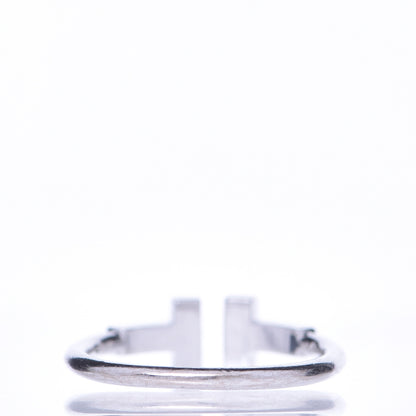 Tiffany 18K White Gold Diamond T Wire Ring 50 5.5 3 of 5