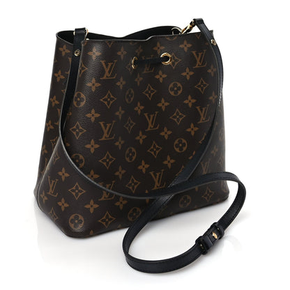 Louis Vuitton Monogram Neonoe MM Black Black 2 of 8