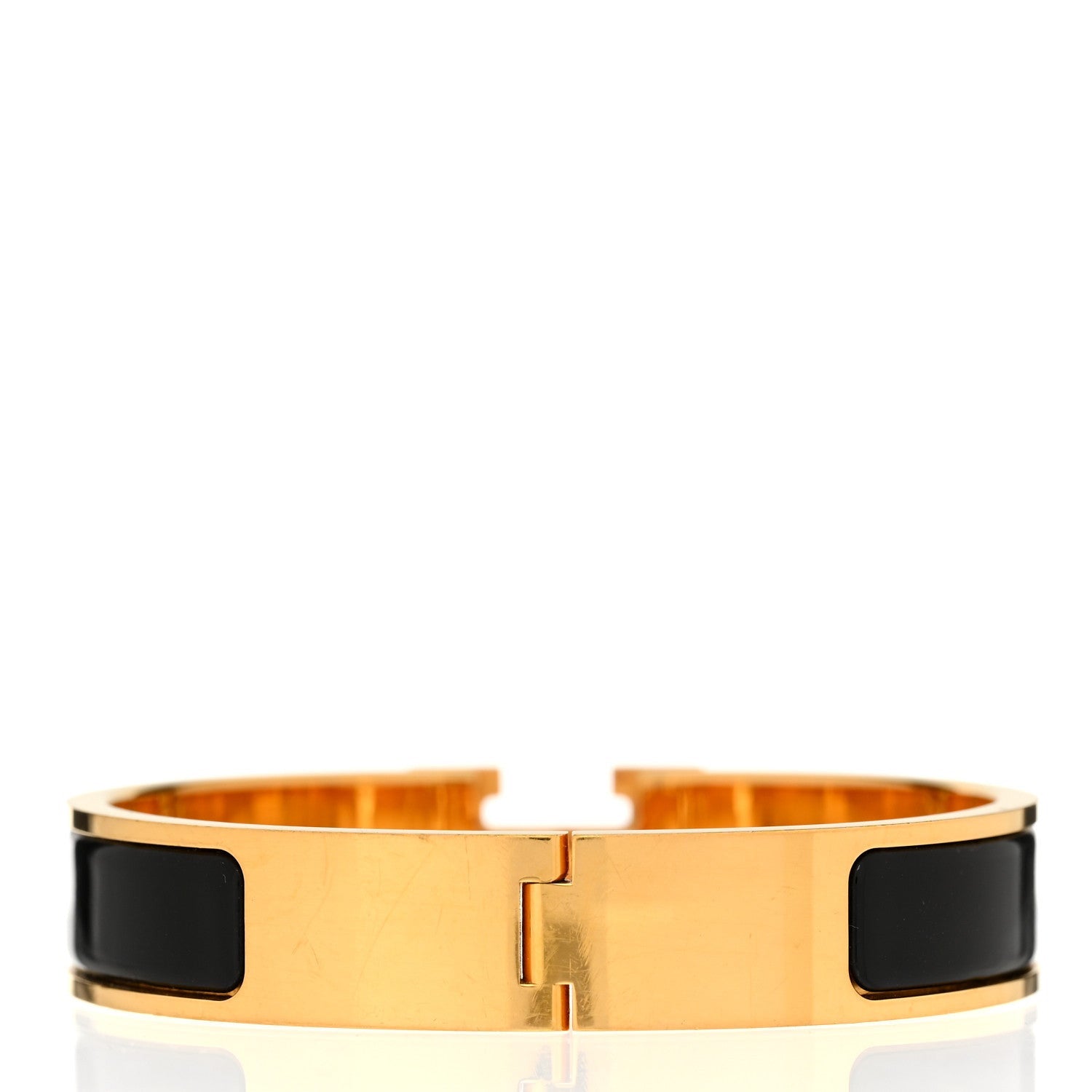 Hermes Enamel Narrow Clic Clac H Bracelet PM Black 3 of 4