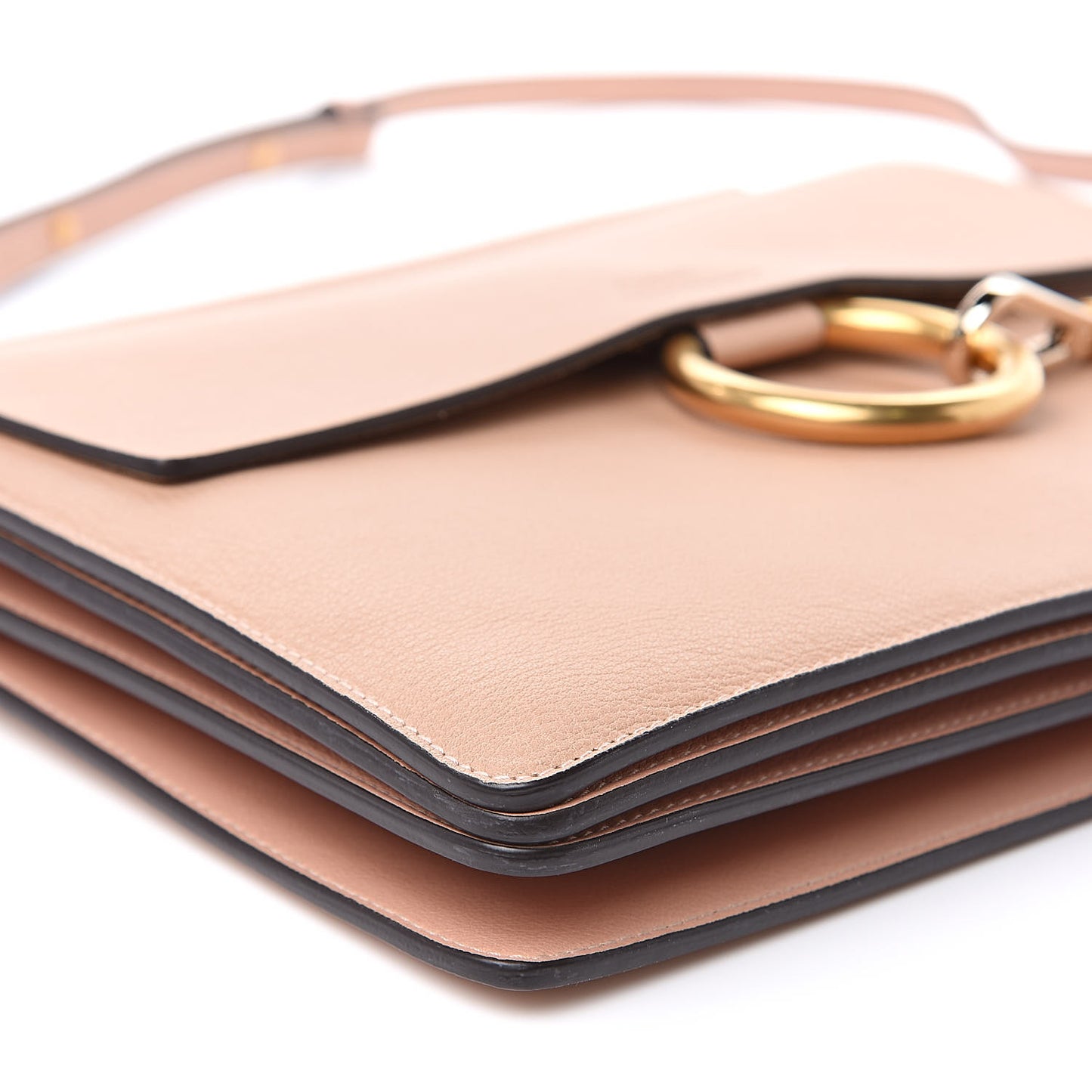 Goatskin Medium Faye Shoulder Bag Biscotti Beige