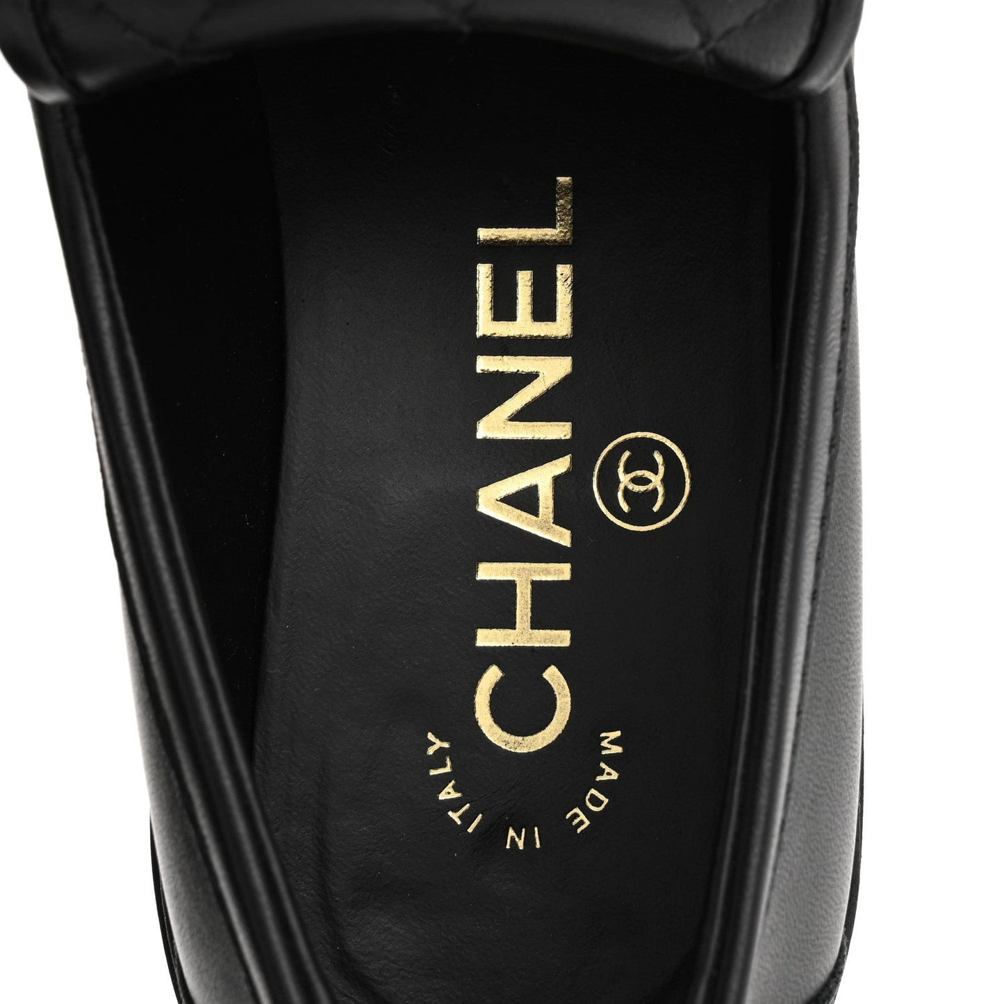 Lambskin Quilted CC TurnLock Loafers 36 Black