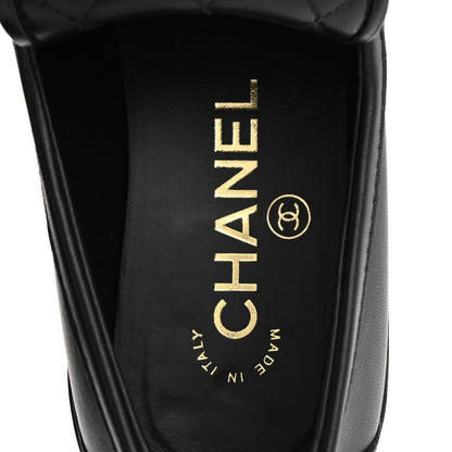 Chanel Lambskin Quilted CC TurnLock Loafers 36 Black 7 of 7