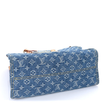 Louis Vuitton Monogram Denim Onthego MM Blue 4 of 9
