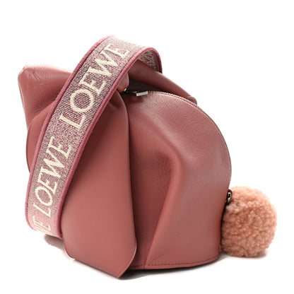 Loewe Calfskin Shearling Small Bunny Shoulder Bag Peach Bloom 1 of 10