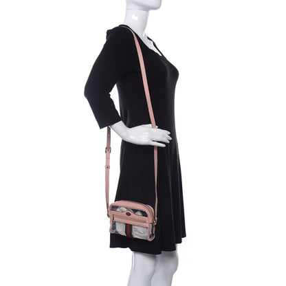 Gucci Vinyl Web Mini Ophidia Transparent Shoulder Bag Perfect Pink 2 of 8