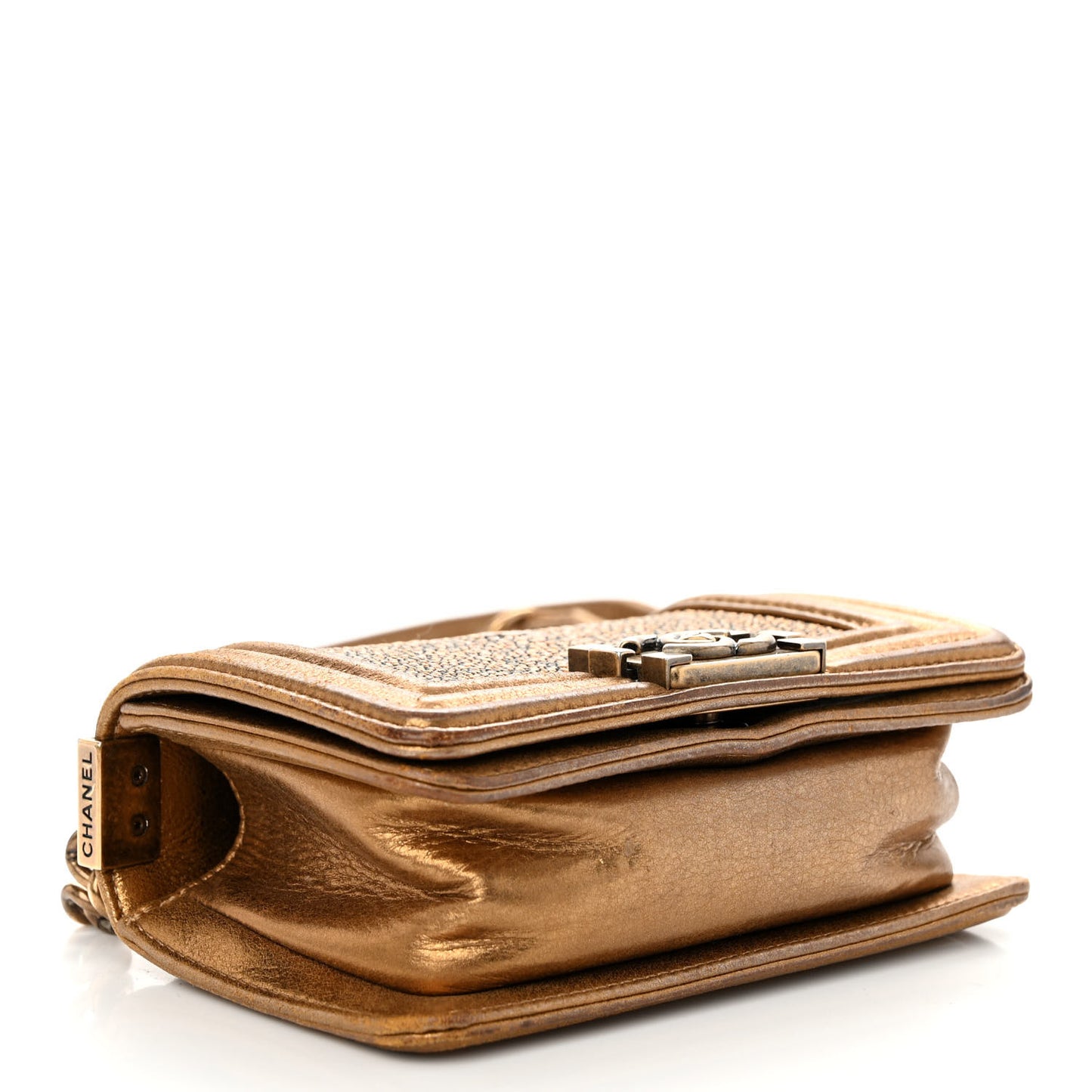 Galuchat Stingray Mini Boy Flap Gold