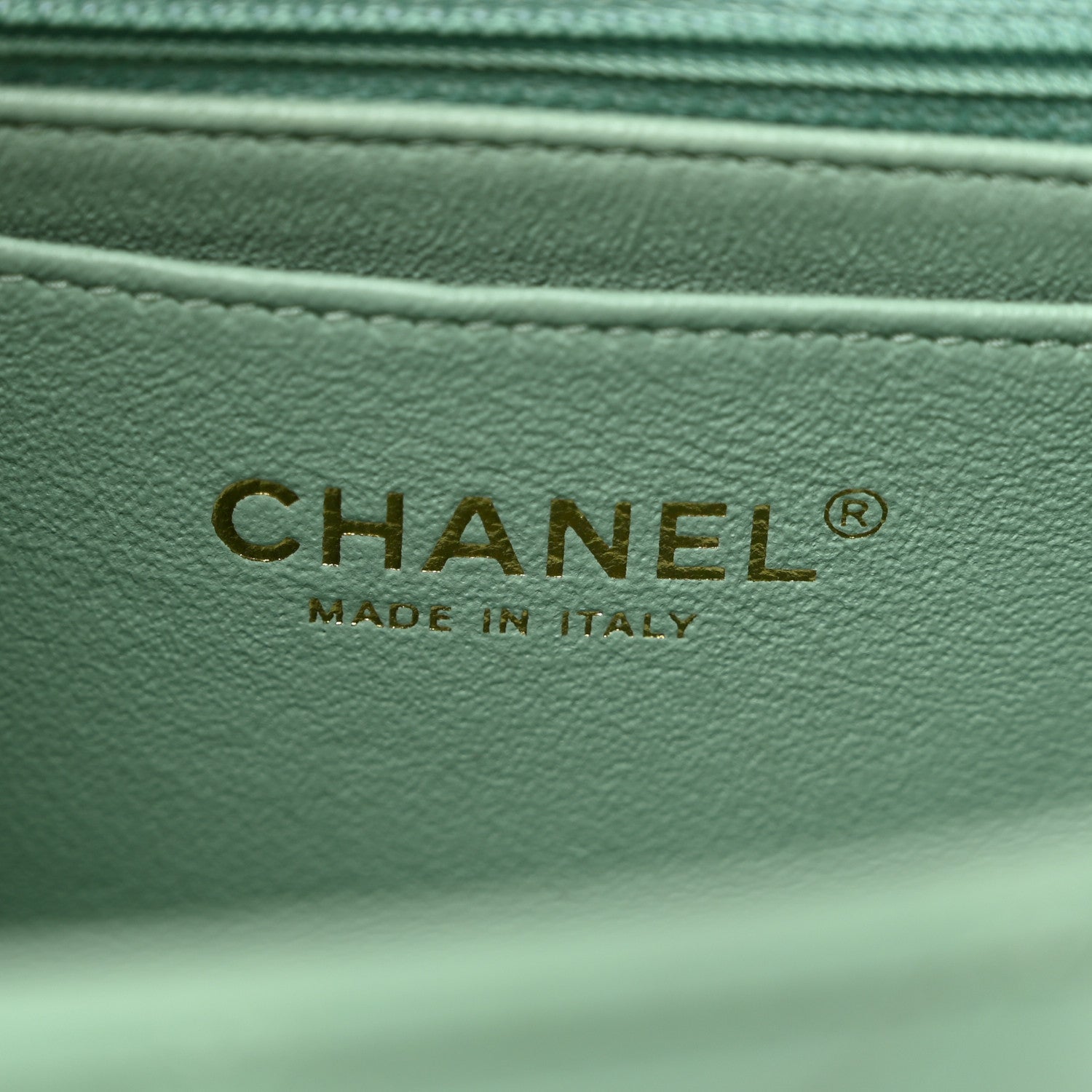 Chanel Lambskin Quilted Mini Rectangular Flap Light Green 6 of 10