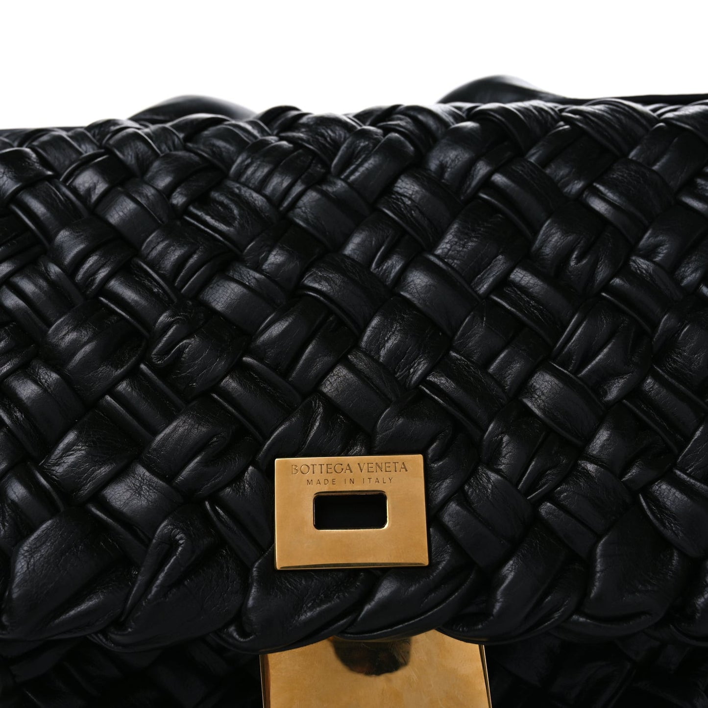 Calfskin Intreccio Desiree Shoulder Bag Dark Green