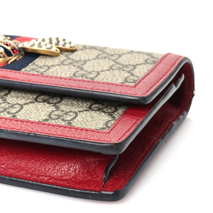 Gucci GG Supreme Monogram Web Queen Margaret Chain Wallet Red 8 of 8