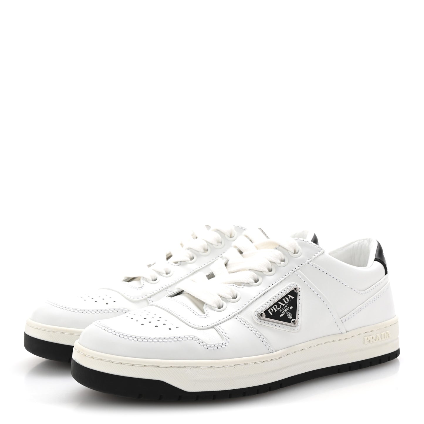 Vitello Rois Triangle Womens Downtown Low Top 30mm Sneakers 36 White Black