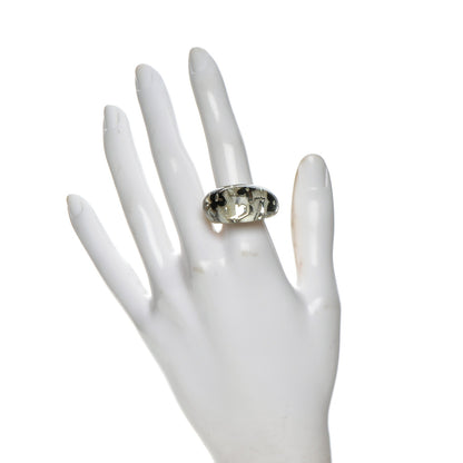 Louis Vuitton Resin Swarovski Crystal Inclusion Ring M Grey 2 of 4