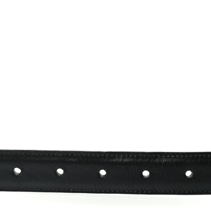 Celine Box Calfskin Small 25mm Triomphe Belt 75 30 Black 6 of 8