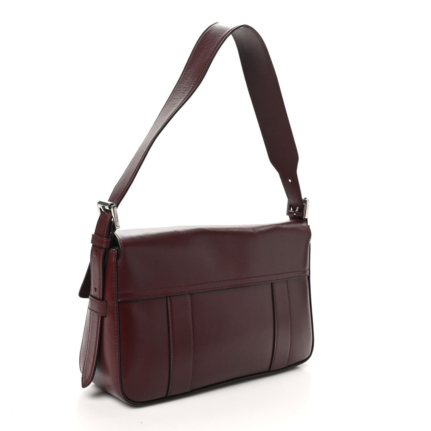 Shiny Smooth Calfskin East West Bayswater Black Cherry