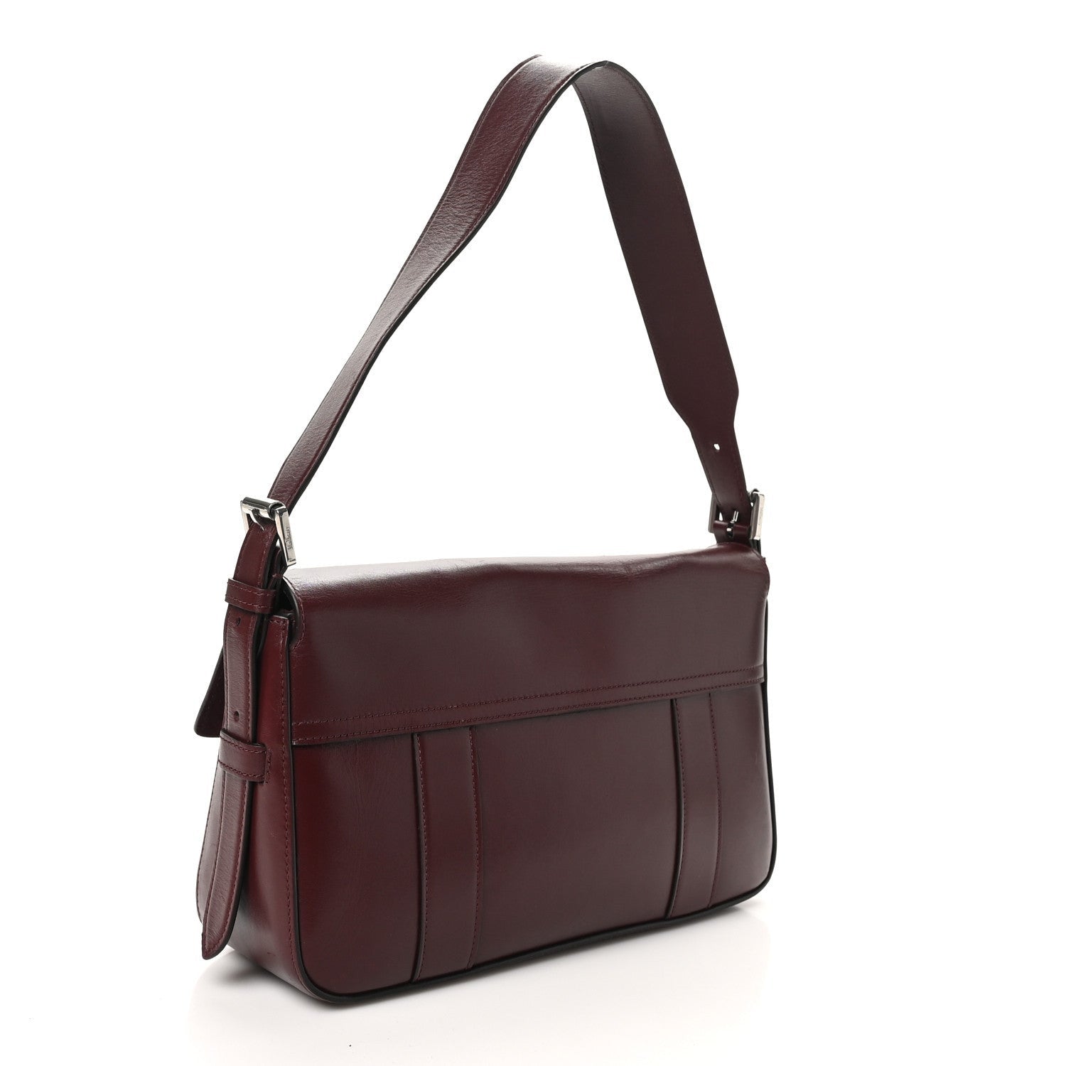 Mulberry Shiny Smooth Calfskin East West Bayswater Black Cherry 3 of 7