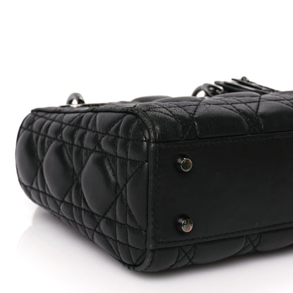 Christian Dior Lambskin Cannage Mini Lady Dior Black 7 of 8