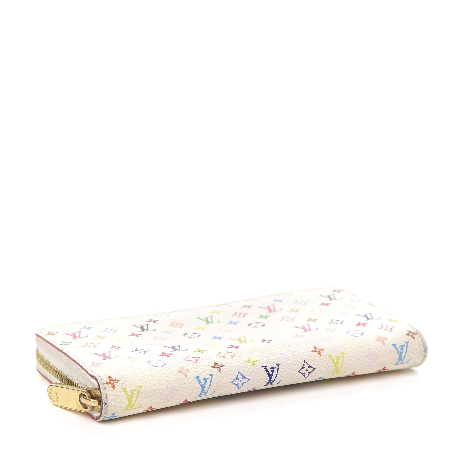 Louis Vuitton Monogram Multicolor Zippy Wallet White Litchi 4 of 8