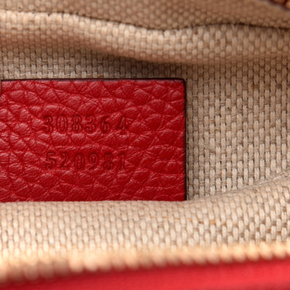 Gucci Pebbled Calfskin Small Soho Disco Bag Tabasco Red 9 of 10