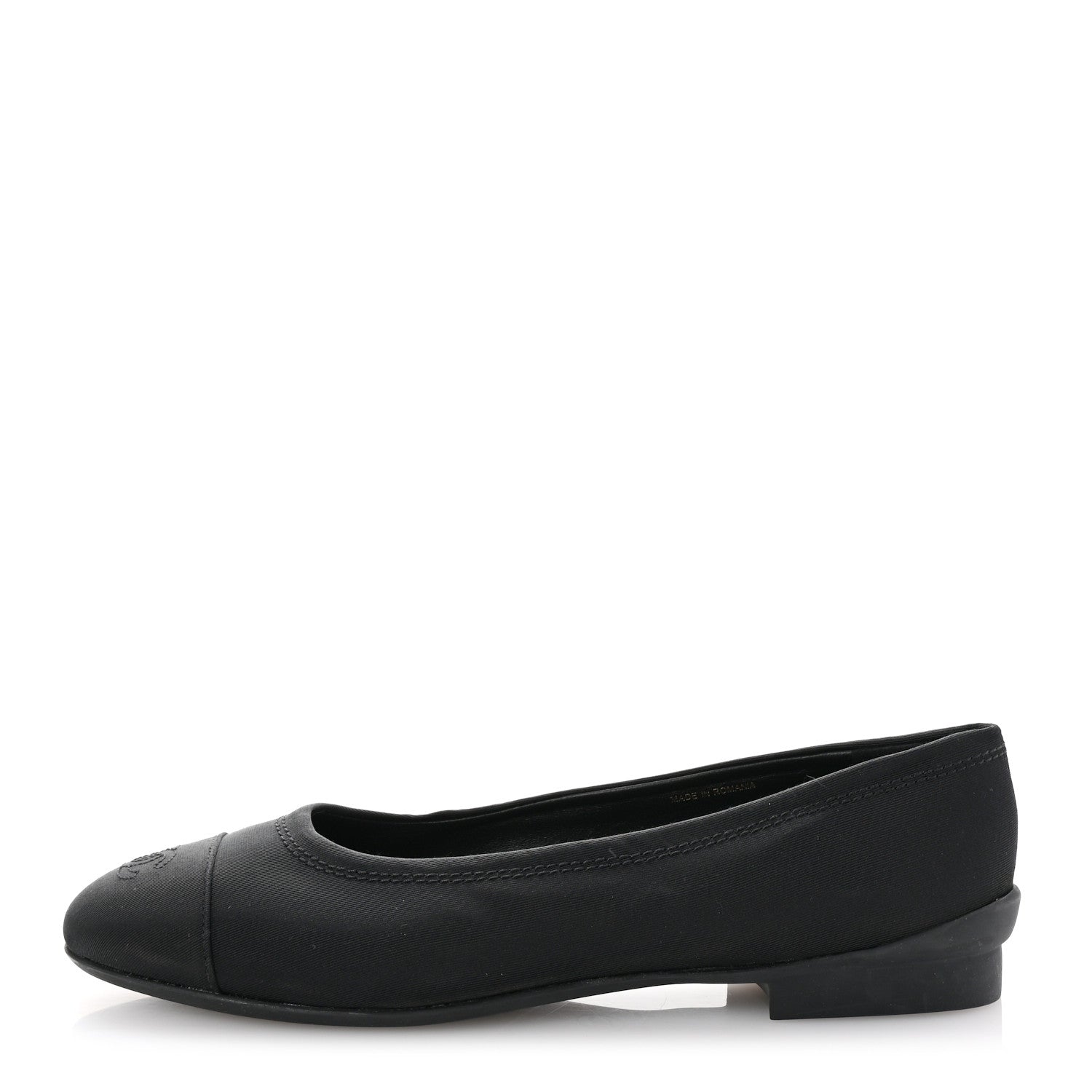 Chanel Grosgrain Cap Toe Uniform Ballerina Flats 41 Black 1 of 9