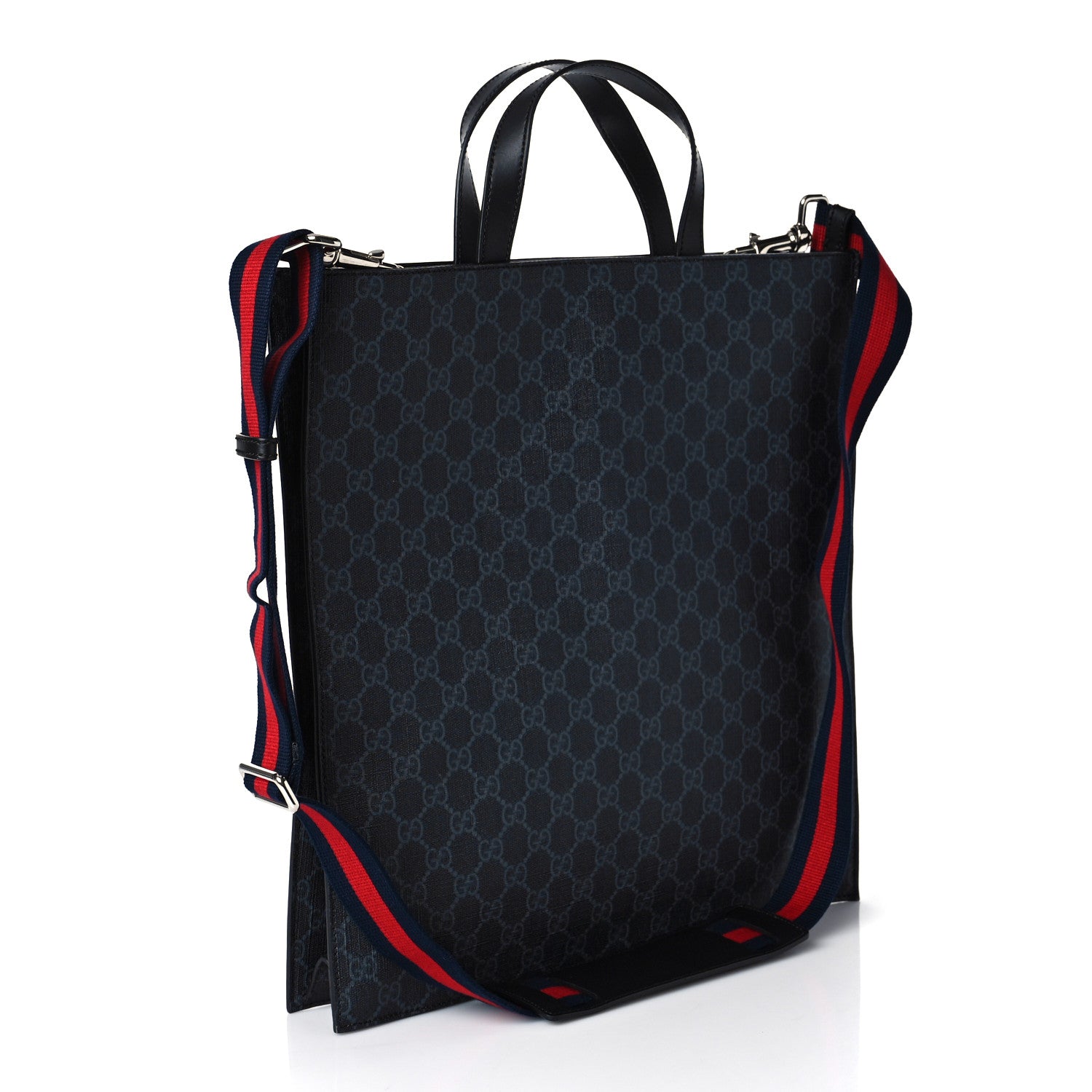Gucci GG Supreme Monogram Night Courrier Vertical Tote Black Multicolor 3 of 9
