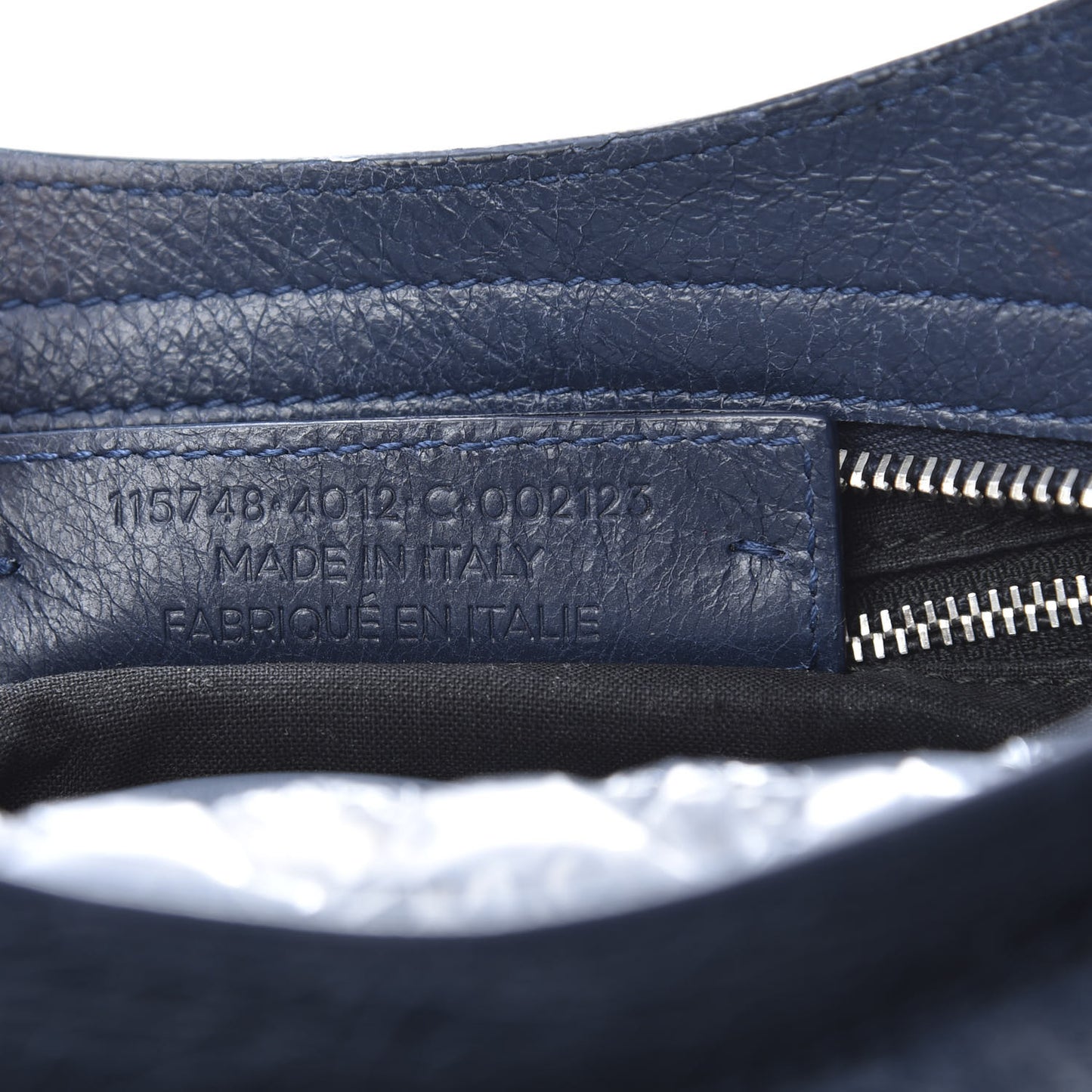Agneau Classic Silver Hardware City Blue Obscur